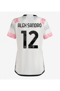 Fotbalové Dres Juventus Alex Sandro #12 Dámské Venkovní Oblečení 2023-24 Krátký Rukáv